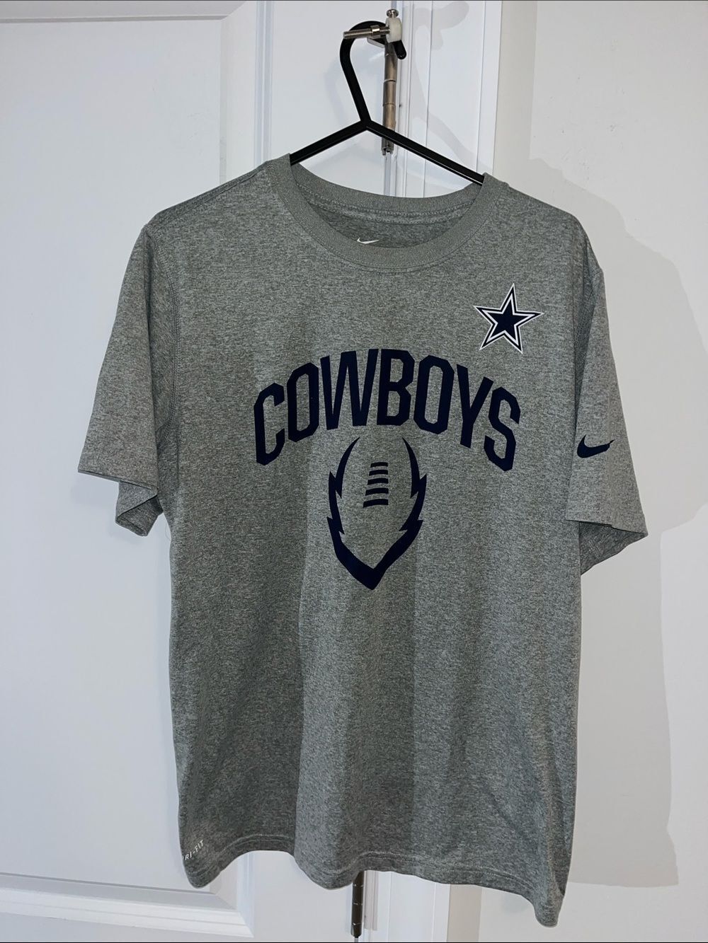 Nike Dri Fit Dallas Cowboys Football gray Practice T Shirt XL youth kids